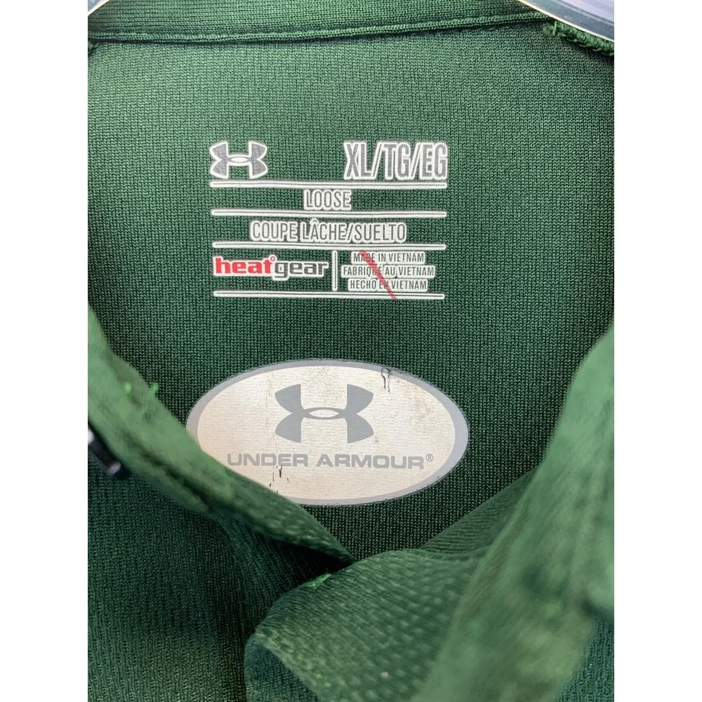 Southern Florida Bulls Under Armour Mens XL Green/Yellow Polo Shirt (F36) NW/OTs